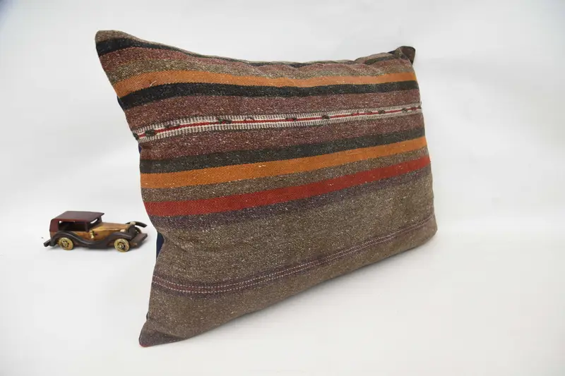 Designer Throw Pillow Case, 20x28 Brown Pillow, Cushion Case, Vintage Pillow, Boho Pillow Sham Cover, Boho Throw Cushion Case, Pillow for Sofa - 4