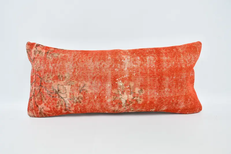 Pillow Cover, Gift Pillow, Sofa Bolster Cushion Cover, 16x36 Red Cushion Case, Southwestern Cushion Cover, Antique Pillows, Throw Kilim Pillow - 1