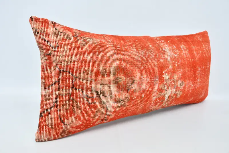 Pillow Cover, Gift Pillow, Sofa Bolster Cushion Cover, 16x36 Red Cushion Case, Southwestern Cushion Cover, Antique Pillows, Throw Kilim Pillow - 3