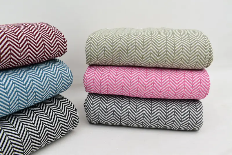 92x76 Cotton Chevron Towel, Shower Curtain, Bachelorette Gifts, Couch Blanket, Organic Throw, Bridesmaid Gifts, Woven Blanket, Oversized Beach Towel - 3