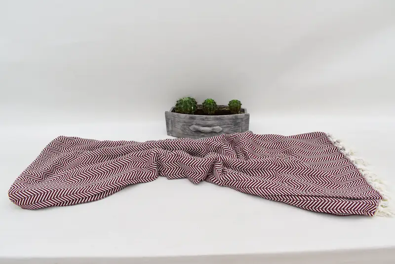 92x76 Cotton Chevron Towel, Shower Curtain, Bachelorette Gifts, Couch Blanket, Organic Throw, Bridesmaid Gifts, Woven Blanket, Oversized Beach Towel - 5
