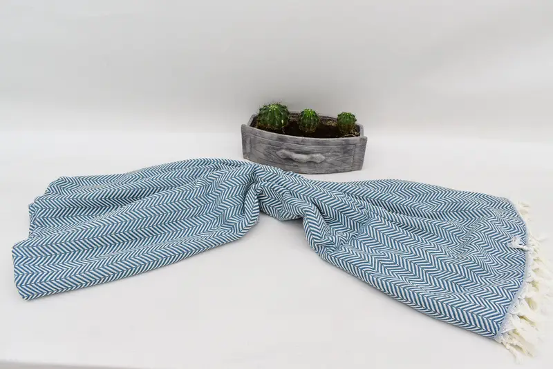 92x76 Cotton Chevron Towel, Shower Curtain, Bachelorette Gifts, Couch Blanket, Organic Throw, Bridesmaid Gifts, Woven Blanket, Oversized Beach Towel - 8