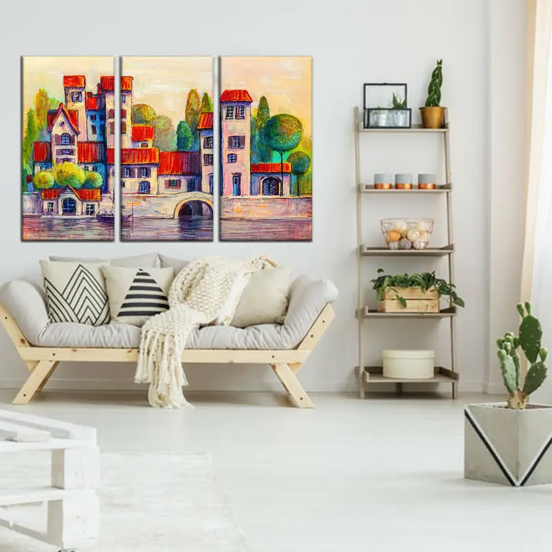 Living Room Wall Decor, Interior Decor, Canvas Wall Art, Home Decor, Abstract City Poster, Office Wall Decor, Modern Wall Art, Trendy Canvas - 3