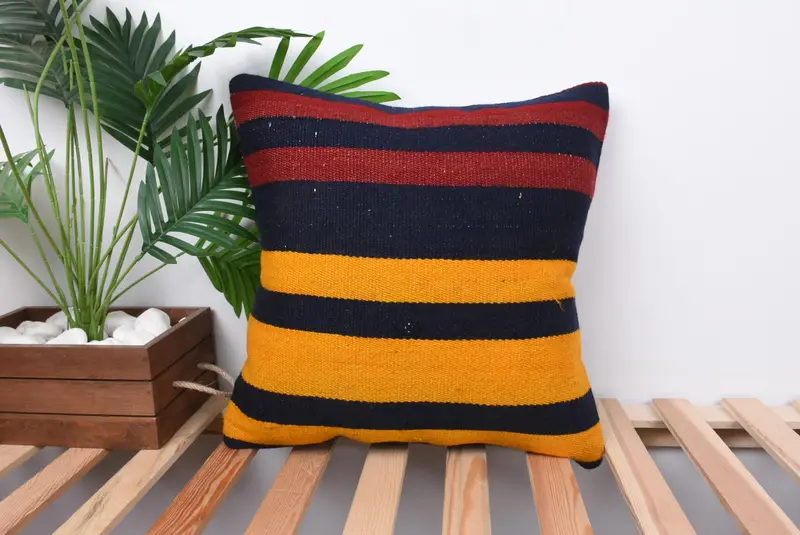 18x18 Blue Cushion, Interior Designer Pillow, Cushion, Home Decor Pillow, Christmas Cushion Case, Accent Pillow Sham, Antique Pillows - 1