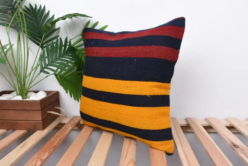 18x18 Blue Cushion, Interior Designer Pillow, Cushion, Home Decor Pillow, Christmas Cushion Case, Accent Pillow Sham, Antique Pillows - 5