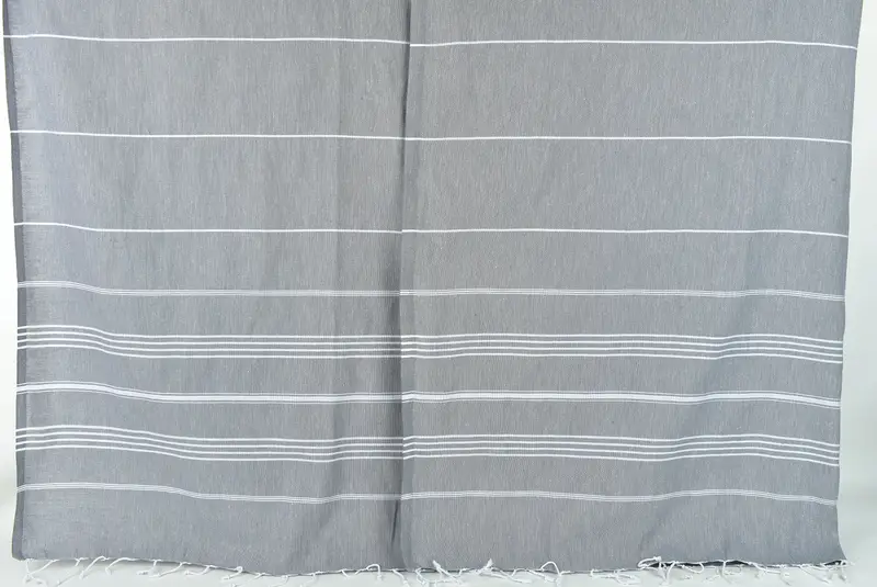Bridal Shower Gift, Turkish Cotton Throw Blanket, Woven Blanket, 96x80 Cotton Striped Towel, Custom Beach Blanket, Tablecloth, Decorative Bedspread - 7