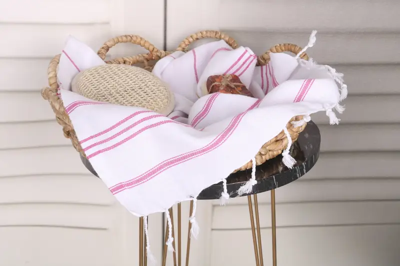 Beach Wedding Favor, Bridesmaid Gifts, Turkish Towel Hand Towel, Travel Towel, Bathroom Towels, Christmas Gift, 40x24 Cotton Striped Towel - 2
