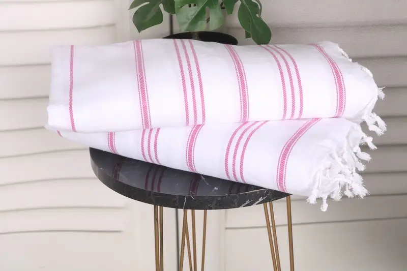 Beach Wedding Favor, Bridesmaid Gifts, Turkish Towel Hand Towel, Travel Towel, Bathroom Towels, Christmas Gift, 40x24 Cotton Striped Towel - 3