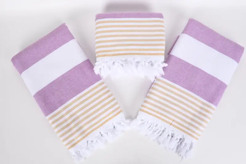 Turkish fouta towel for outdoor use, Housewarming Gift, Quick-dry peshtemal, 68x36 Cotton Striped Terry Towel, Turkish beach towel, Peshtemal - 6