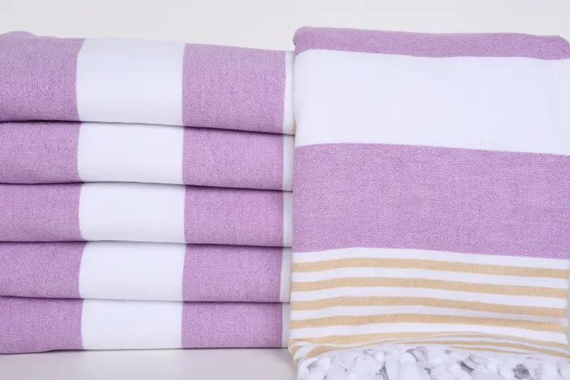 Turkish fouta towel for outdoor use, Housewarming Gift, Quick-dry peshtemal, 68x36 Cotton Striped Terry Towel, Turkish beach towel, Peshtemal - 1