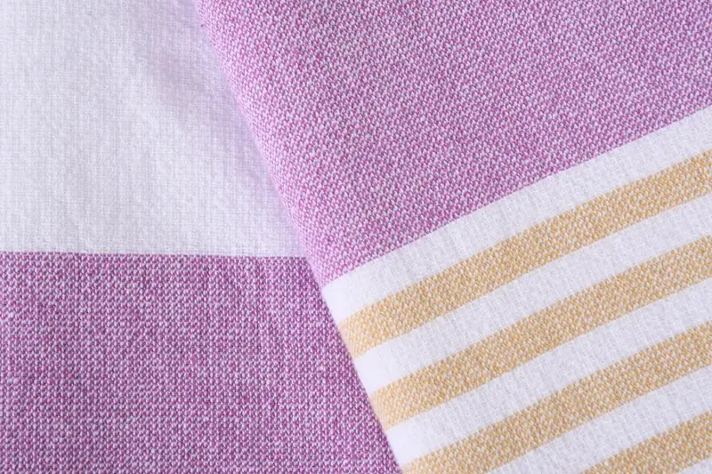 Turkish fouta towel for outdoor use, Housewarming Gift, Quick-dry peshtemal, 68x36 Cotton Striped Terry Towel, Turkish beach towel, Peshtemal - 5
