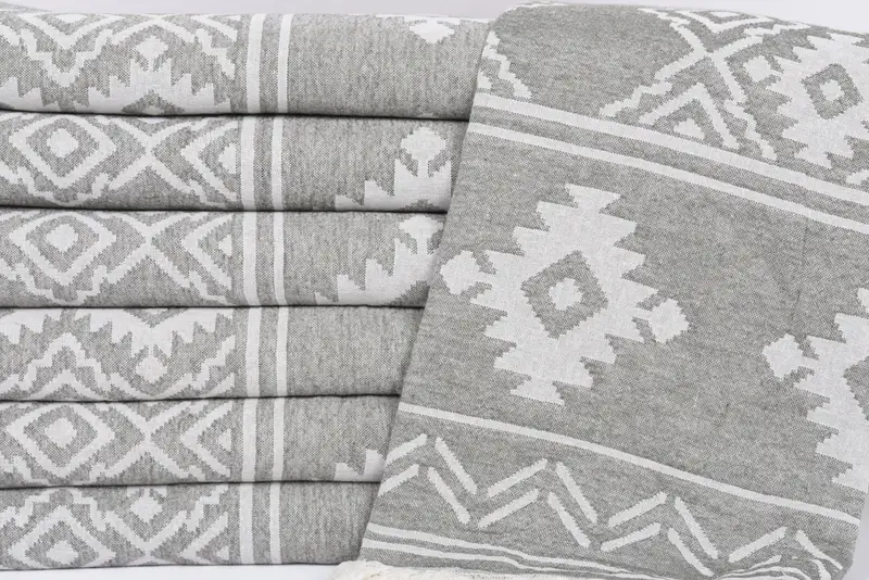 Summer Gift, 74x40 Cotton Geometric Towel, Sand-resistant towel, Customized Turkish Towel, Embroidery Towel, Christmas Favors, Bridesmaid Gift - 3