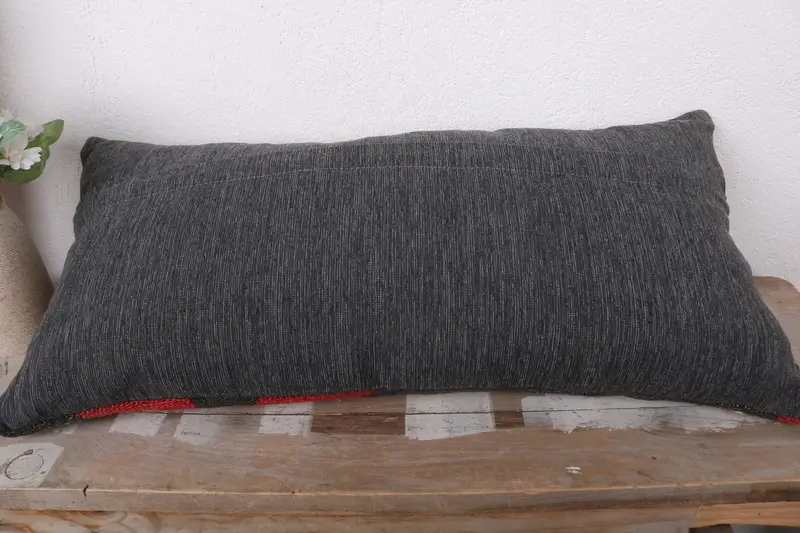12x24 Brown Cushion Cover, Pet Pillow, Ethnical Kilim Rug Pillow, Accent Pillow Cover, Pillow Cover, Kilim Pillow Cover, Kilim Cushion Sham - 7