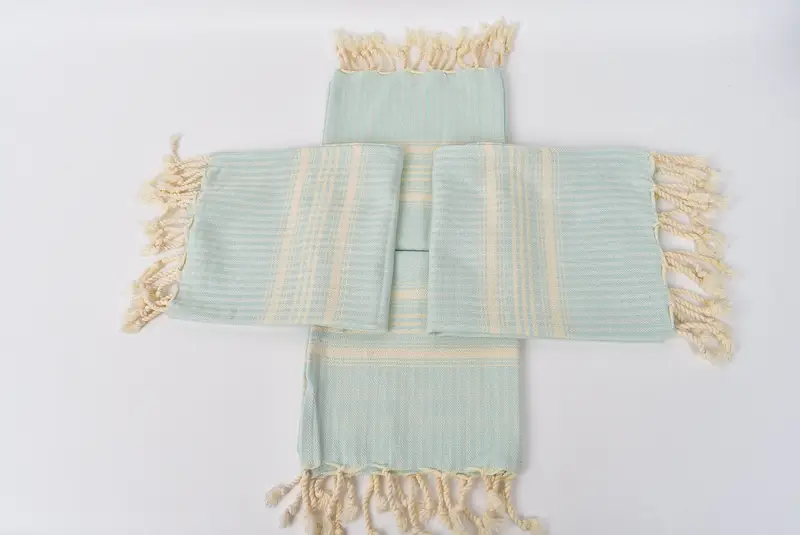 Monogramlı el havlu, yaz hediyesi, 40x18 pamuklu çizgili havlu, banyo havlu, gelin için hediye, monogramlı Türk havlu, kişiselleştirilmiş bulaşık havlu - 6
