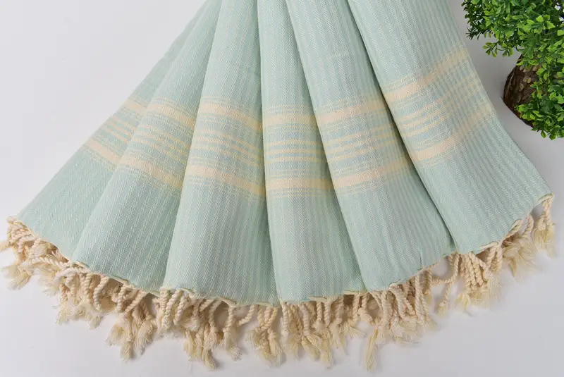 Monogramlı el havlu, yaz hediyesi, 40x18 pamuklu çizgili havlu, banyo havlu, gelin için hediye, monogramlı Türk havlu, kişiselleştirilmiş bulaşık havlu - 4