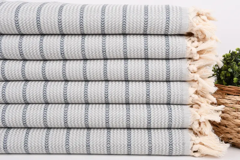 70x40 Cotton Striped Towel, Holiday Towel, Personalized Bridesmaid Gift, Christmas Gift, Bachelorette Party Gifts Bridesmaids, Fouta towel - 2