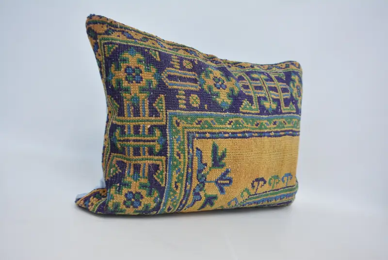 Outdoor Bolster Cushion Case, Throw Kilim Pillow, Gift Pillow, Cotton Pillow Sham, 20x28 Blue Pillow Sham, Cushion, Kilim Pillow Cover - 3