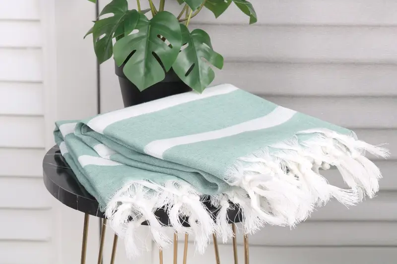 Home Decor Gifts, 70x40 Cotton Striped Towel, Bachelorette Party Favors, First Wedding Anniversary Gift, Bride Gift, Bridesmaid Gift Towel - 3