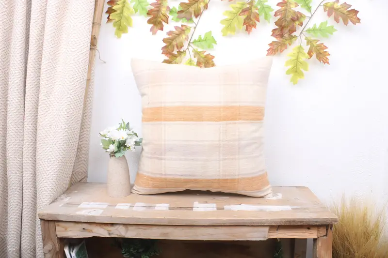 Aesthetic Cushion, 18x18 Beige Cushion Case, Kilim Cushion Sham, Cushion Case, Retro Pillow Cover, Home Decor Pillow, Throw Kilim Pillow - 1