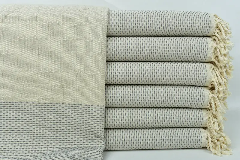 Personalized Turkish Towel, Spa Towel, Home Decor Gifts, Employee Gifts, Luxury towel, Handmade Turkish Towel, 70x40 Cotton Polka Dot Towel - 1