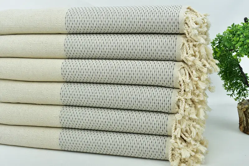 Personalized Turkish Towel, Spa Towel, Home Decor Gifts, Employee Gifts, Luxury towel, Handmade Turkish Towel, 70x40 Cotton Polka Dot Towel - 3