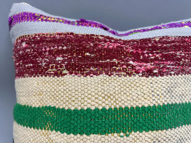 Pillow for Couch, 18x18 Purple Pillow Sham, Kilim Pillow Cover, Retro Cushion Cover, Kilim Cushion Sham, Cushion Case, Custom Pillow Sham - 5