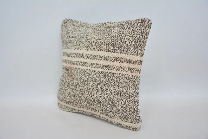 Boho Pillow, Home Decor Pillow, Handmade Kilim Cushion, Cushion Cover, 12x12 Brown Cushion, Accent Throw Pillow Sham - 4