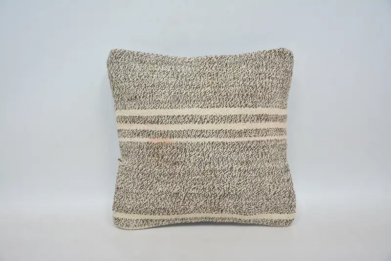Boho Pillow, Home Decor Pillow, Handmade Kilim Cushion, Cushion Cover, 12x12 Brown Cushion, Accent Throw Pillow Sham - 1