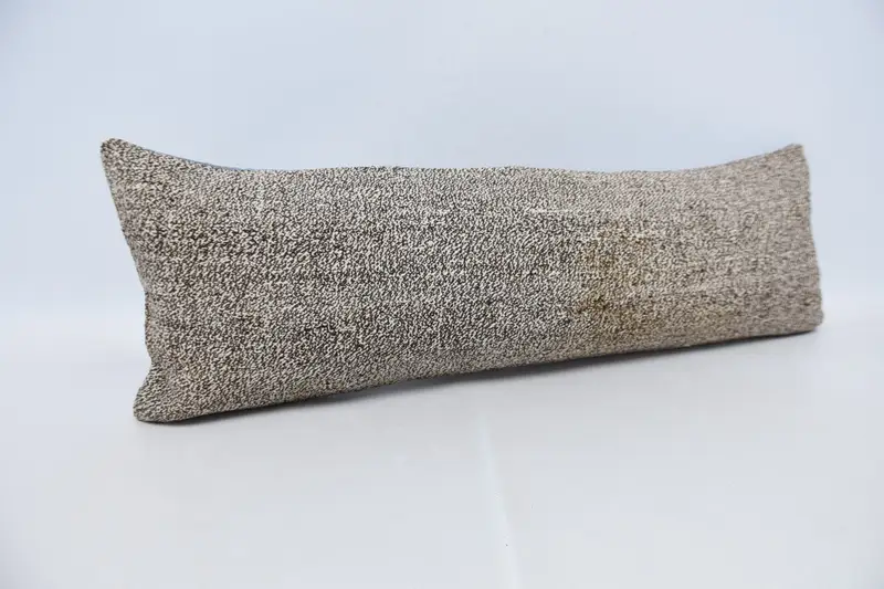 Vintage Pillow, Meditation Pillow Case, Armchair Pillow Case, Turkish Kilim Pillow, Cushion Case, 12x36 White Pillow Sham, Home Decor Pillow - 3