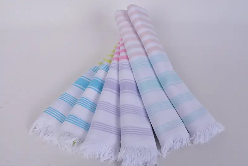 Sand-free towel, Bridal Shower Favor, Cotton towel, 36x7 Cotton Striped Towel, Turkish towel, Thin and lightweight Turkish peshtemal, Gym Towel - 4