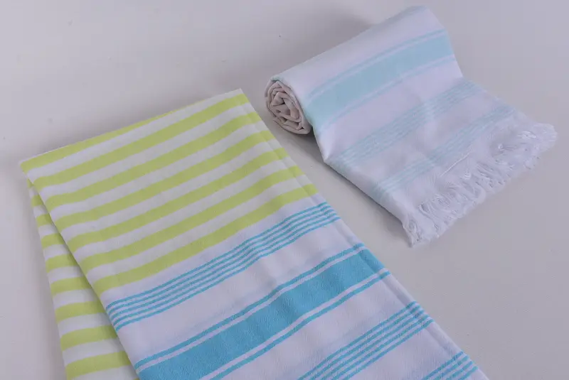 Sand-free towel, Bridal Shower Favor, Cotton towel, 36x7 Cotton Striped Towel, Turkish towel, Thin and lightweight Turkish peshtemal, Gym Towel - 7