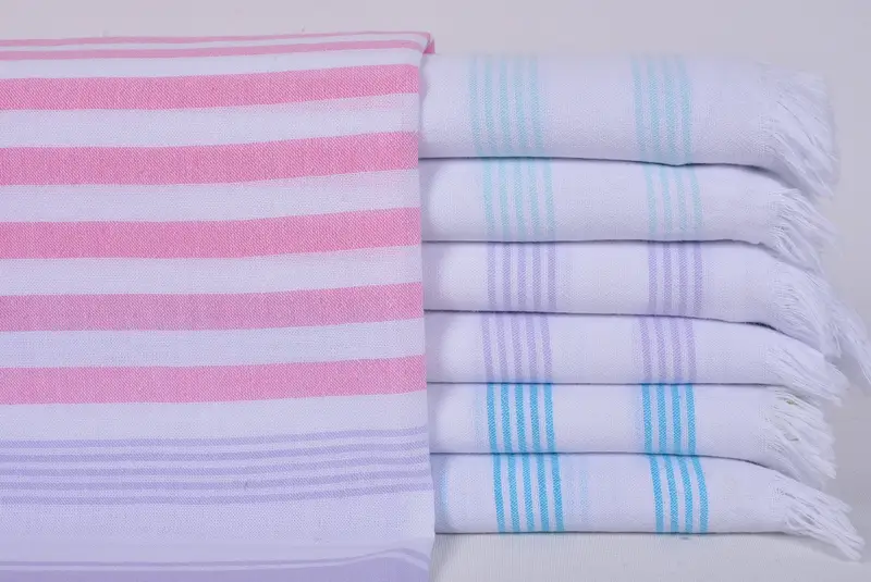Sand-free towel, Bridal Shower Favor, Cotton towel, 36x7 Cotton Striped Towel, Turkish towel, Thin and lightweight Turkish peshtemal, Gym Towel - 1