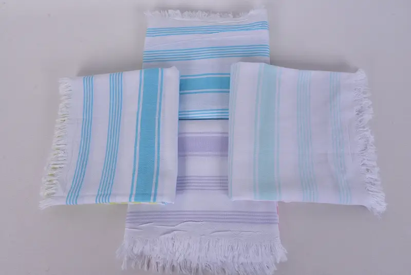 Sand-free towel, Bridal Shower Favor, Cotton towel, 36x7 Cotton Striped Towel, Turkish towel, Thin and lightweight Turkish peshtemal, Gym Towel - 6