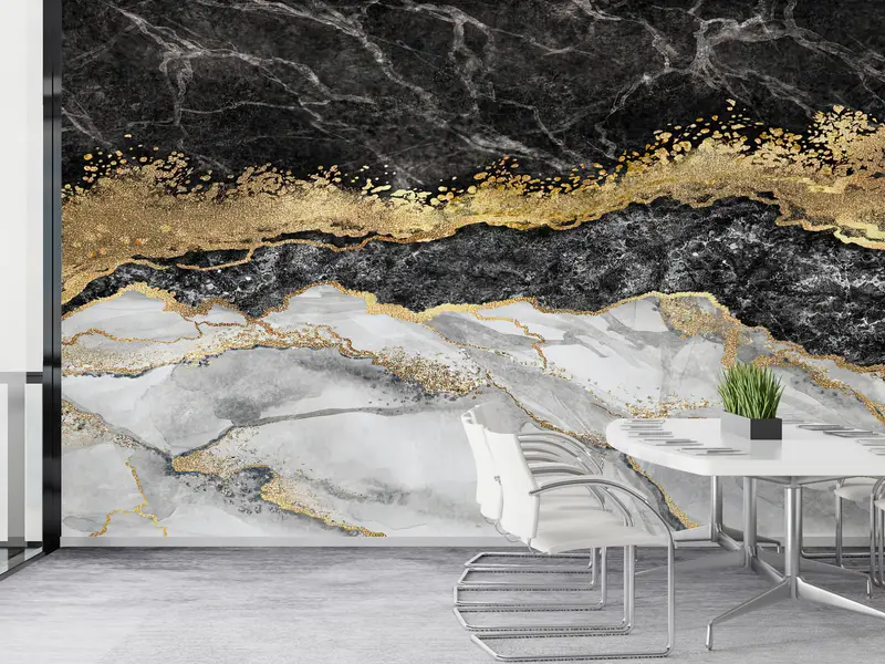 Elegante Luxus-Marmor-Tapete: Modernes, schimmerndes Design