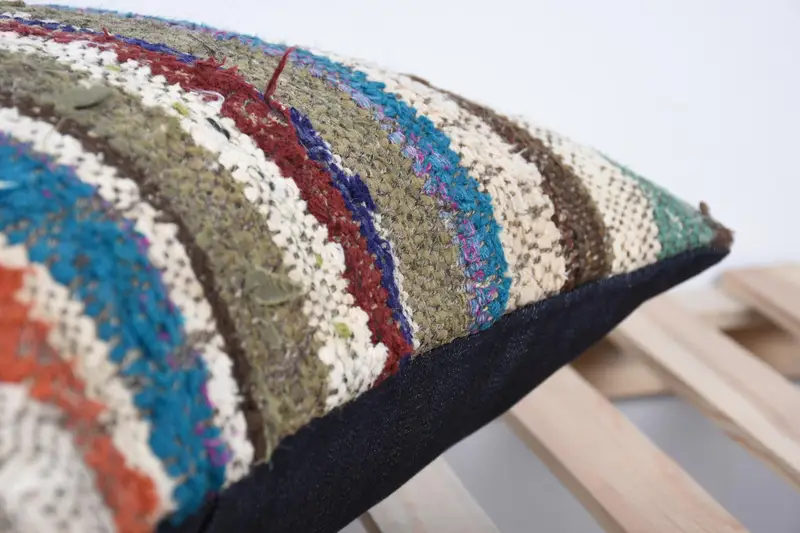 Seat Pillow Case, Pillow, Boho Pillow Sham Cover, Throw Kilim Pillow, Turkish Kilim Pillow, Turkish Rugs Pillow Sham, 20x20 White Cushion - 7