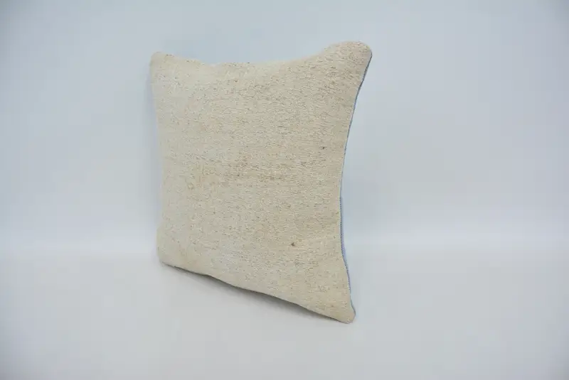 Kilim Pillow Cover, 12x12 White Pillow Cover, Pillow Sham, Boho Pillow, Pillow for Sofa, Boho Throw Cushion Cover, Authentic Pillow Sham - 4