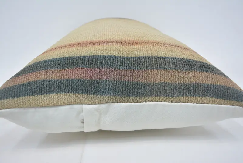 Boho Pillow Sham Cover, Kilim Pillow Cover, 16x24 Beige Cushion Cover, Cushion Case, Luxury Pillow Cover, Home Decor Pillow - 5