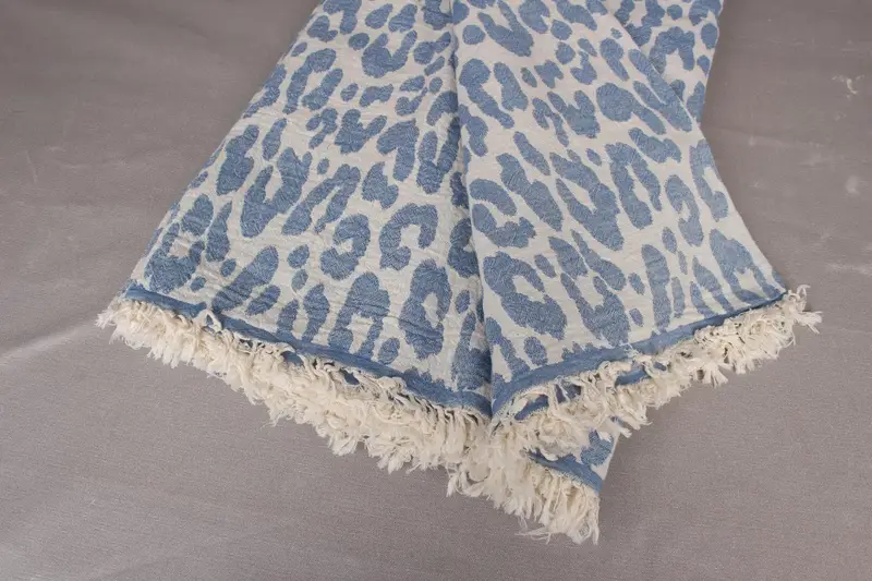 Turkish Throw Blanket, Monogram Blanket, Beach Theme Wedding Gift, Bedspread, 96x80 Cotton Patterned Towel, Gift For The Home, Custom Blanket - 8