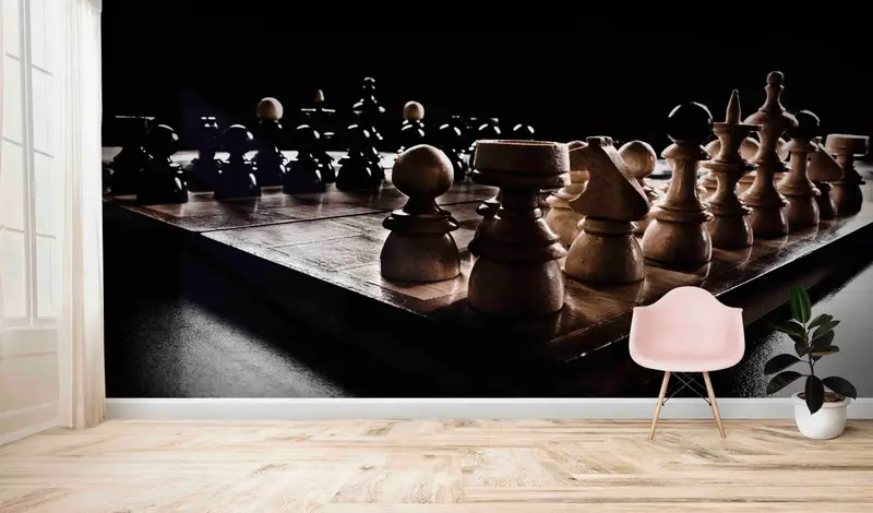 Elegante, mit Schachbrettmustern bedruckte Tapete: Perfekte Büro- und Geschenkdekoration