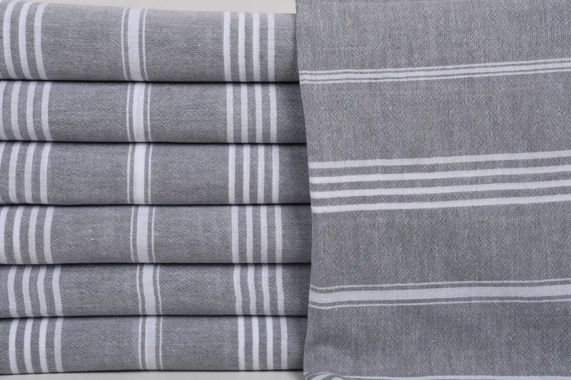 Toalla de boda personalizada, regalo para el hogar, regalo de inauguración de la casa, toalla a rayas de algodón 68x36, toalla orgánica, toalla de baño, toalla de verano, toalla personalizada - 1