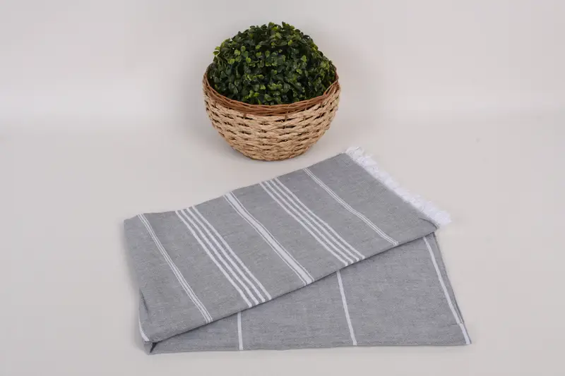 Toalla de boda personalizada, regalo para el hogar, regalo de inauguración de la casa, toalla a rayas de algodón 68x36, toalla orgánica, toalla de baño, toalla de verano, toalla personalizada - 4