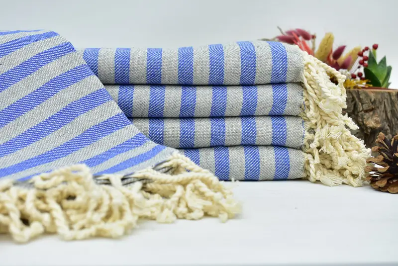 Turkish beach towel, Cute Beach Towel, 70x36 Cotton Striped Towel, Gym Towel, Bachelorette Party Favors, Handmade Gift, Personalized Gift For Her - 1
