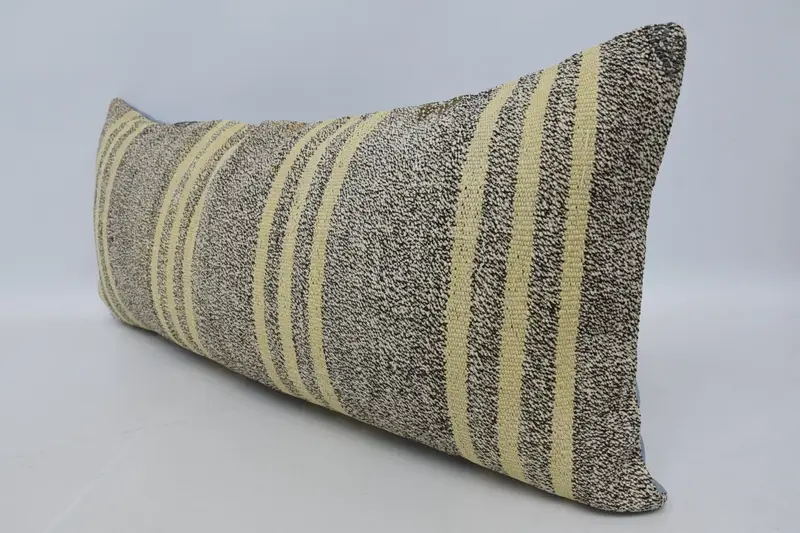 Turkish Bench Cushion Case, 16x36 Brown Pillow Cover, Home Decor Pillow, Pillow for Couch, Pillow Cover, Boho Throw Pillow Sham, Throw Kilim Pillow - 4