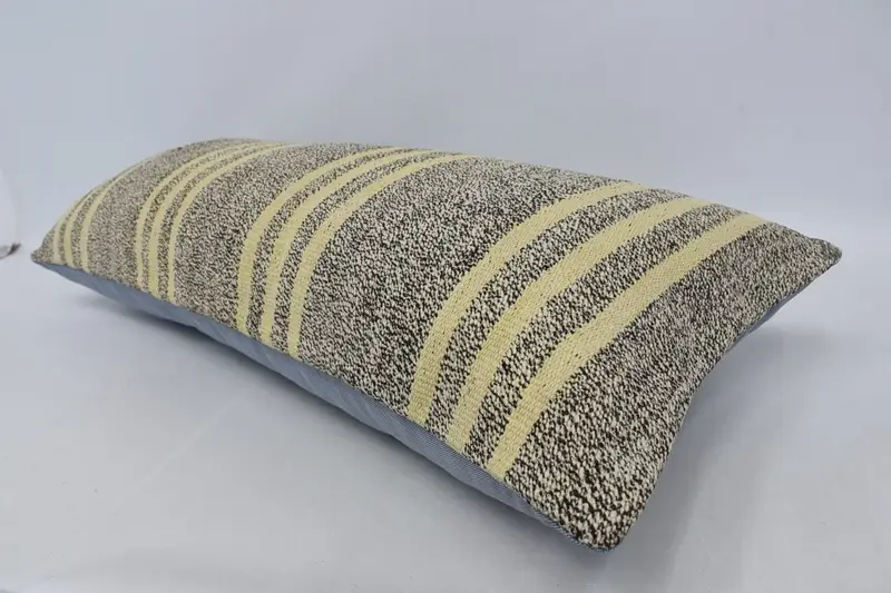 Turkish Bench Cushion Case, 16x36 Brown Pillow Cover, Home Decor Pillow, Pillow for Couch, Pillow Cover, Boho Throw Pillow Sham, Throw Kilim Pillow - 5
