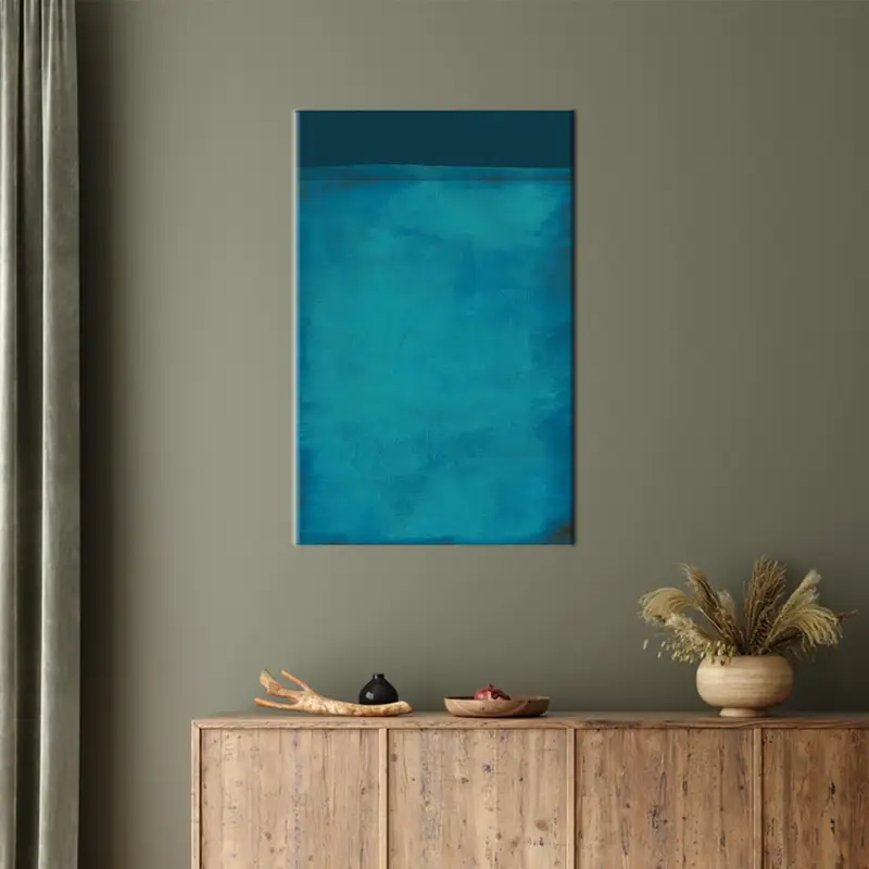 Turquoise Art, Minimal Canvas Art, Modern Wall Decor, Abstract Art Decor Blue Art Decor, Wall Hanging Art, Modern Canvas Art, Home Decor - 1