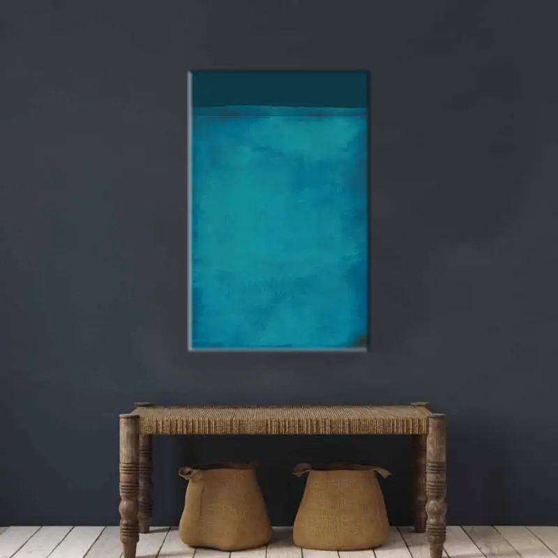 Turquoise Art, Minimal Canvas Art, Modern Wall Decor, Abstract Art Decor Blue Art Decor, Wall Hanging Art, Modern Canvas Art, Home Decor - 2
