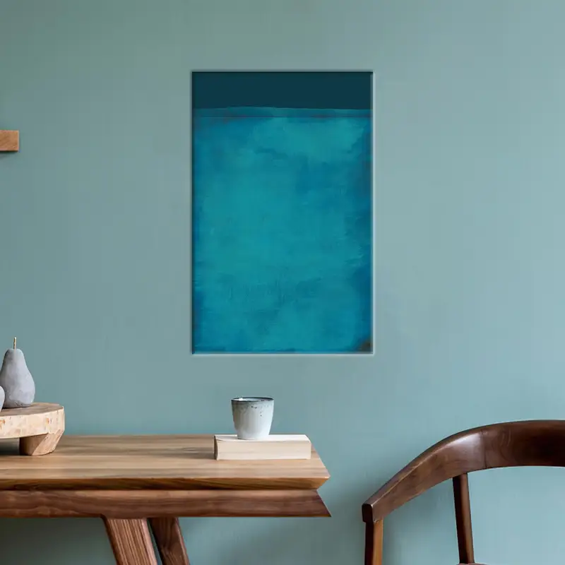 Turquoise Art, Minimal Canvas Art, Modern Wall Decor, Abstract Art Decor Blue Art Decor, Wall Hanging Art, Modern Canvas Art, Home Decor - 3