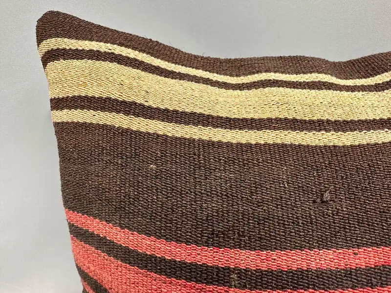Ethnic Pillow Case, Pillow for Sofa, Kilim Pillow Cover, Pillow Cover, 18x18 Brown Pillow Cover, Interior Designer Pillow, Customized Cushion Cover - 5