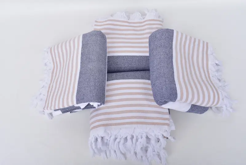 Cotton towel, Halloween Gifts, Bachelorette Party Decorations, 68x36 Cotton Striped Terry Towel, Peshtemal Towel, Housewarming Gift, Absorbent towel - 5