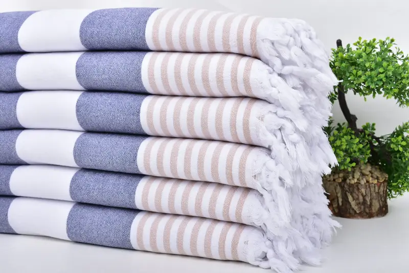 Cotton towel, Halloween Gifts, Bachelorette Party Decorations, 68x36 Cotton Striped Terry Towel, Peshtemal Towel, Housewarming Gift, Absorbent towel - 3